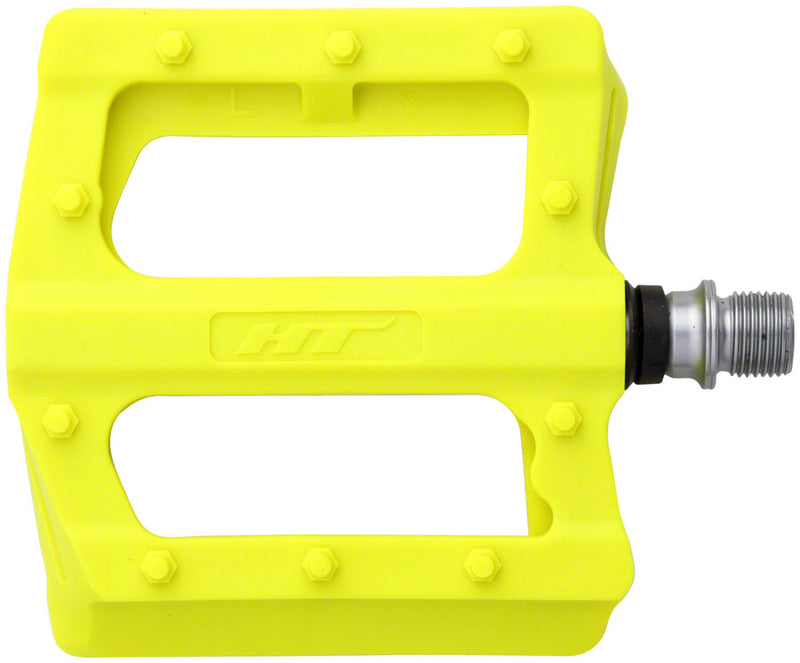 Load image into Gallery viewer, HT Components PA12 Pedals - Platform Composite 9/16" Neon Yellow