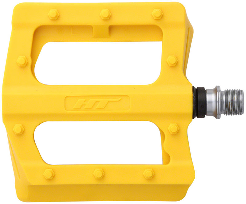 Load image into Gallery viewer, HT Components PA12 Pedals - Platform Composite 9/16" Yellow