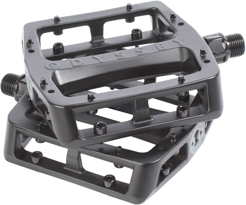 Load image into Gallery viewer, Odyssey Grandstand V2 Pedals - Platform Aluminum 9/16" Black