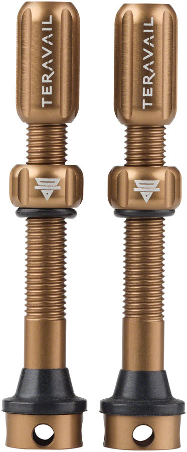Load image into Gallery viewer, Teravail Alloy Tubeless Valves - Pair 48mm Matte Copper