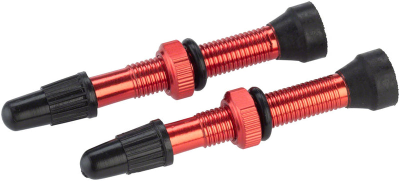 Load image into Gallery viewer, WHISKY No.9 Alloy Tubeless Valves - Pair 40mm Red