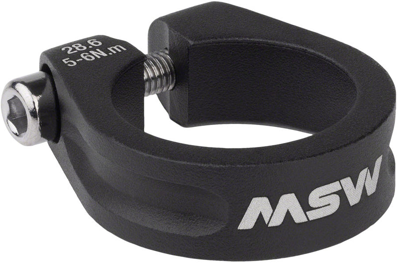 Load image into Gallery viewer, MSW Seatpost Clamp - 28.6mm Bolt-On Black