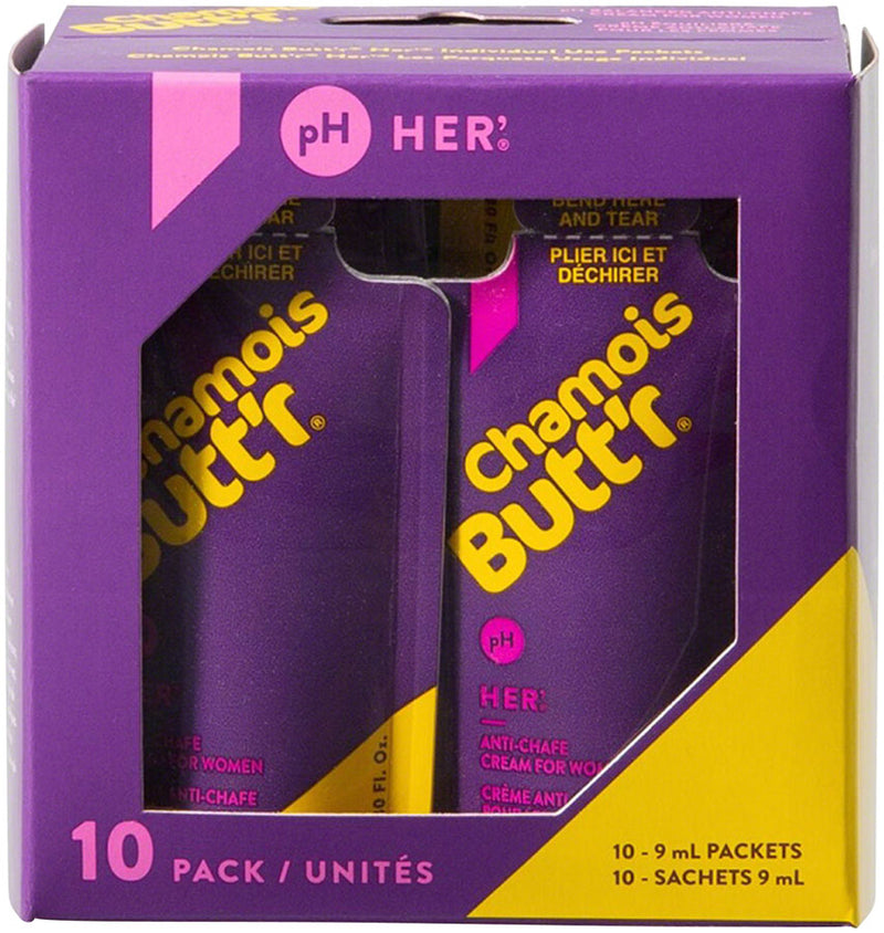 Load image into Gallery viewer, Chamois Butt'r Her': 0.3oz Packet Box of 10