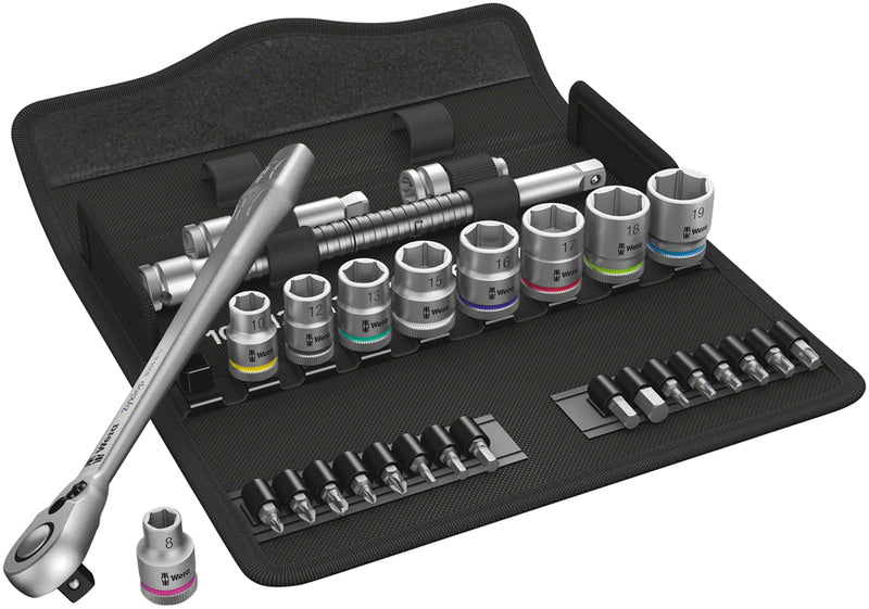 Load image into Gallery viewer, Wera 8100 SB 8 Zyklop Metal Ratchet Set - 3/8" Drive Metric Switch Lever