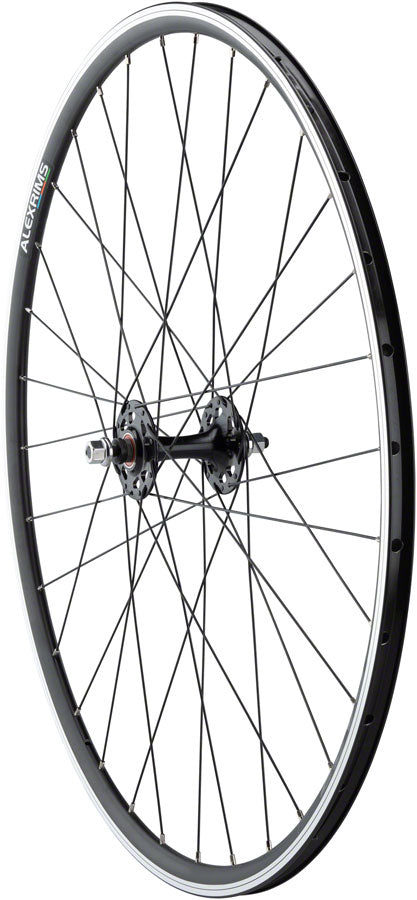 Load image into Gallery viewer, Quality Wheels Value Double Wall Series Track Front Wheel - 700 9x1 Threaded x 100mm Rim Brake BLK Clincher 32H