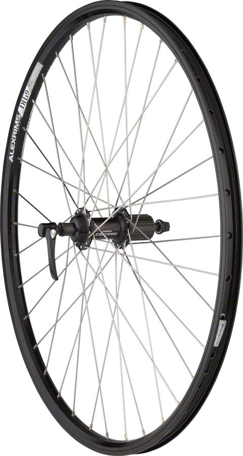 Load image into Gallery viewer, Quality Wheels Shimano/DH19 Rear Wheel - 26" QR x 135mm Rim Brake HG 10 BLK Clincher 36H