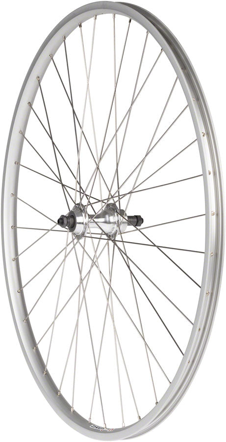 Load image into Gallery viewer, Quality Wheels Value Single Wall Series Rear Wheel - 27" QR x 130mm Rim Brake Freewheel Silver Clincher 36H