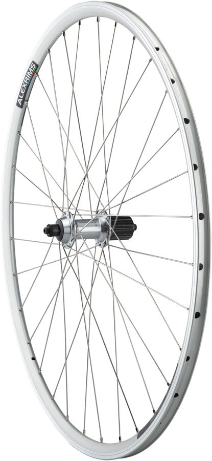 Load image into Gallery viewer, Quality Wheels Tiagra/DA22 Rear Wheel - 700 QR x 130mm Rim Brake HG 11 Road Silver Clincher 32H