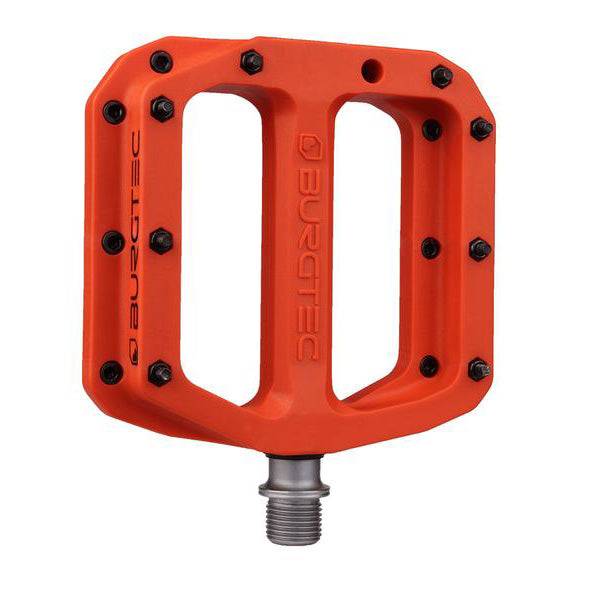 Load image into Gallery viewer, Burgtec MK4 Composite Flat Pedals Iron Bro Orange