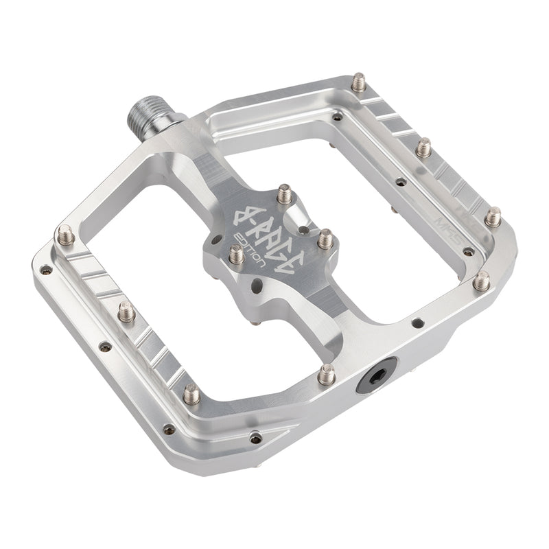 Load image into Gallery viewer, Burgtec Penthouse Flat MK5 B-Rage Edition Pedals Silver