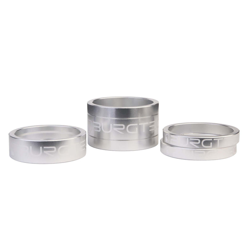 Load image into Gallery viewer, Burgtec Stem Spacer Kit Rhodium Silver 4/Count