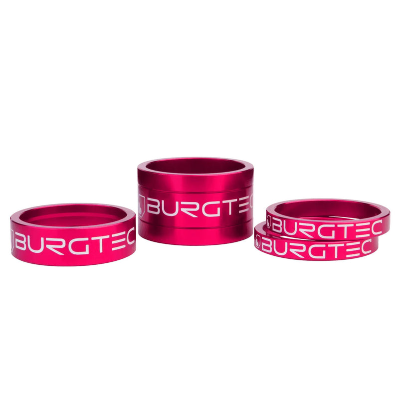 Load image into Gallery viewer, Burgtec Stem Spacer Kit Toxic Barbie Pink 4/Count