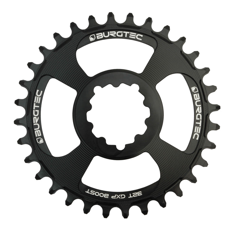 Load image into Gallery viewer, Burgtec GXP Boost 3mm Offset Thick Thin chainring 30T Black