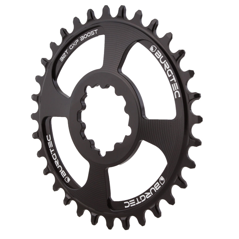 Load image into Gallery viewer, Burgtec GXP Boost 3mm Offset Thick Thin chainring 32T Black