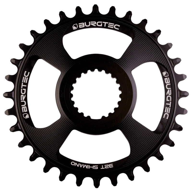 Load image into Gallery viewer, Burgtec Shimano Direct Mount Thick Thin Chainring 32T Blk