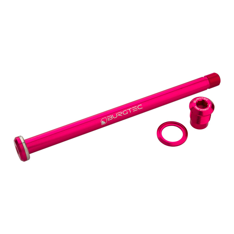 Load image into Gallery viewer, Burgtec Yeti Boost Rear Axle 12x174mm Toxic Barbie Pink