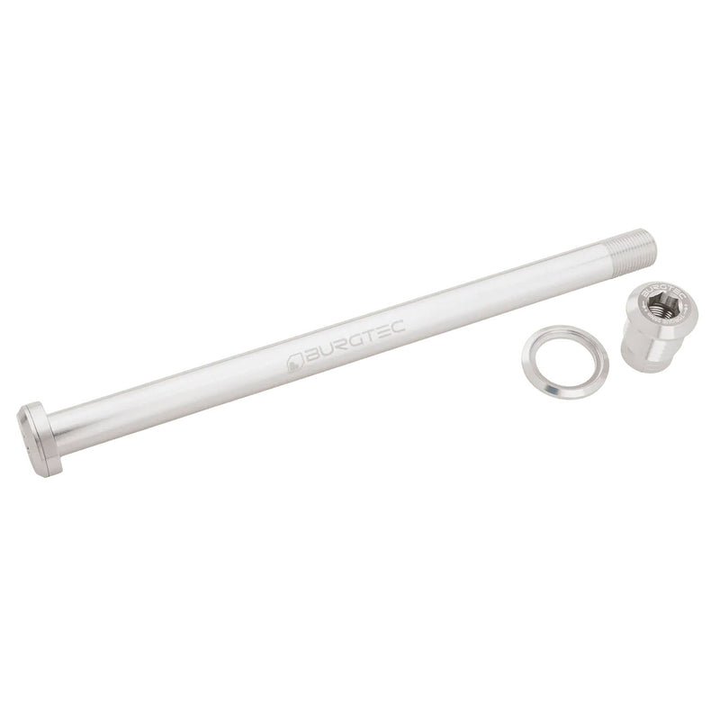 Load image into Gallery viewer, Burgtec Pivot 185.3mm UDH Rear Axle Rhodium Silver