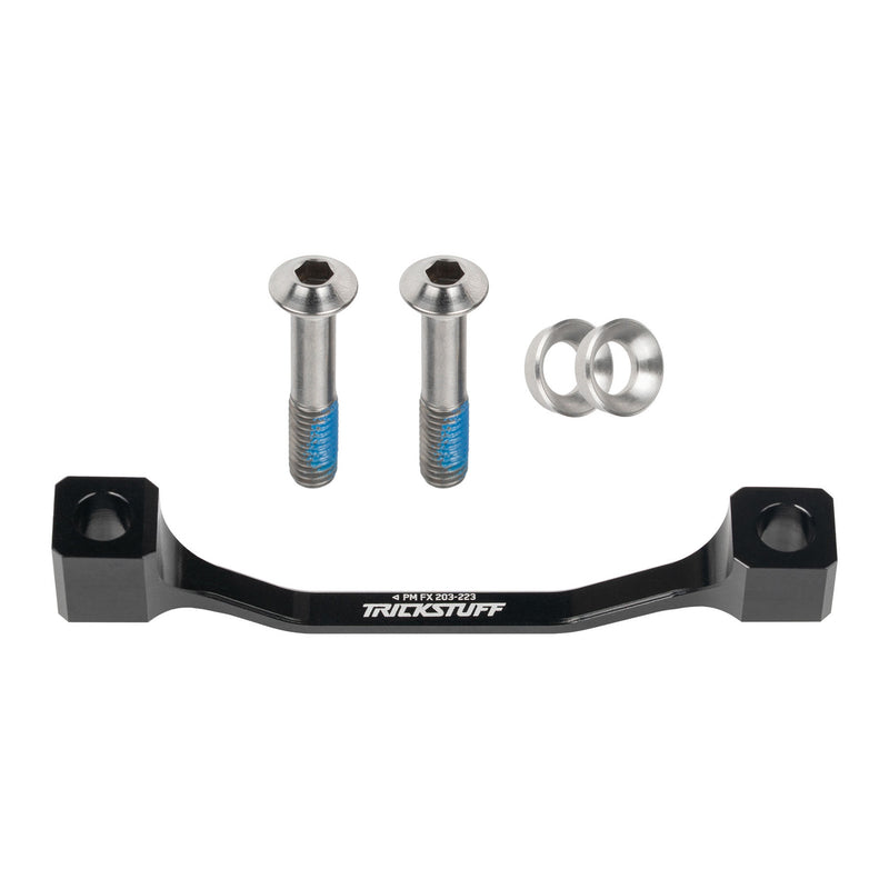 Load image into Gallery viewer, Trickstuff +20 PM 74mm Caliper Adapter PM 203 Fox Black