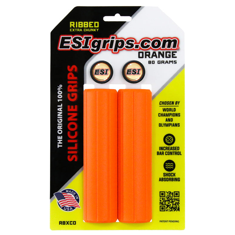 Load image into Gallery viewer, ESI grips MTB Ribbed Extra Chunky Silicone Grips Orange