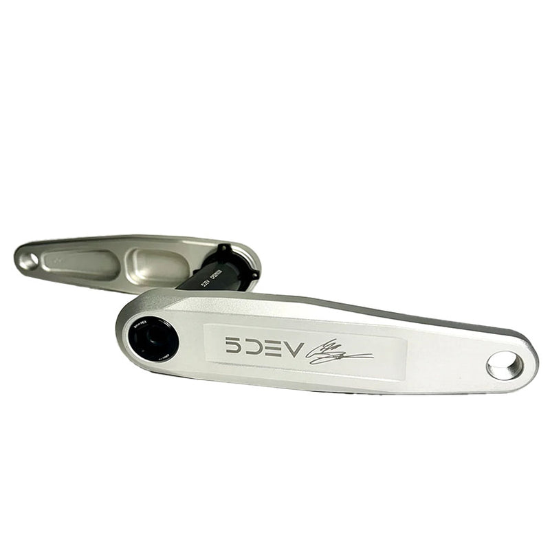 Load image into Gallery viewer, 5Dev DH/Freeride Cranks 155mm / DUB Spindle Clear/Silver