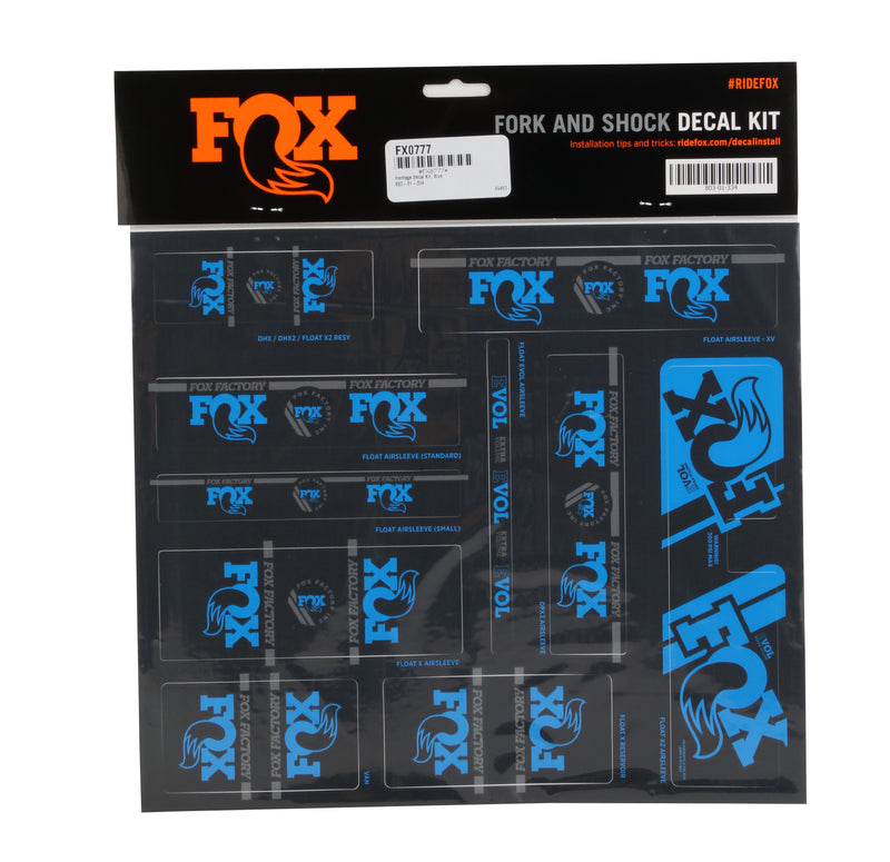 Load image into Gallery viewer, Fox Shox Heritage Decal Kit Blue