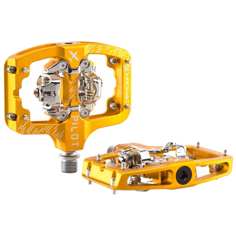 Load image into Gallery viewer, Chromag Pilot SPD Pedals Gold