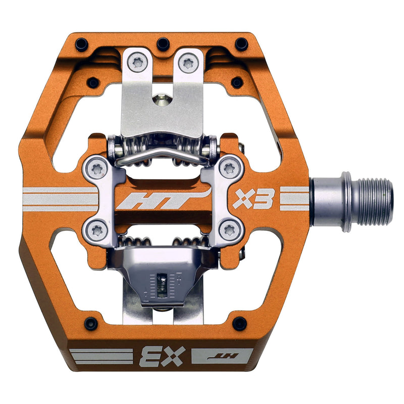 Load image into Gallery viewer, HT Pedals X3 Clipless Platform Pedals CrMo - Root Beer