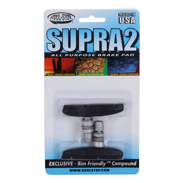 Load image into Gallery viewer, Kool Stop Supra 2 Pads Threaded - Black Pr