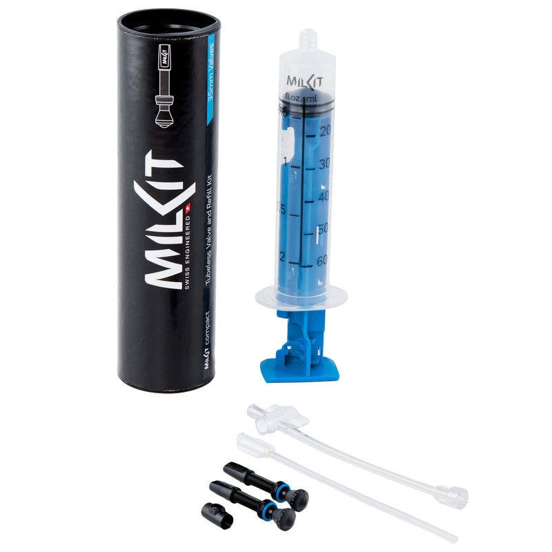 Load image into Gallery viewer, MilKit Compact Tubeless Valve and Applicator Kit - 35mm