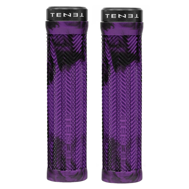 Load image into Gallery viewer, Tenet Icon Lock-On Grips Purple Marble/Onyx
