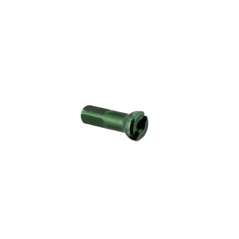 Load image into Gallery viewer, Sapim Alloy Polyax Nipple 14g/14mm Green 100/Count