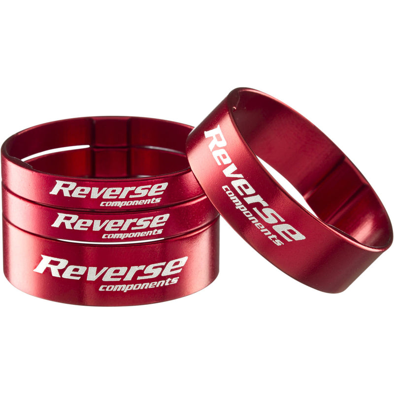 Load image into Gallery viewer, Reverse Ultralight Headset Spacer Set Set/4 Red
