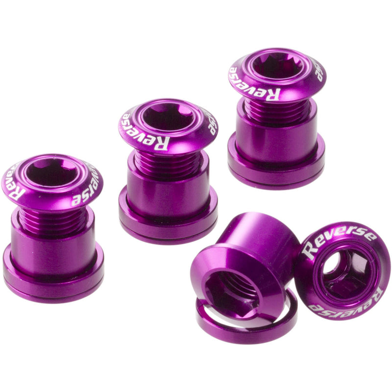 Load image into Gallery viewer, Reverse Chainring Bolt Set 8pc - Purple