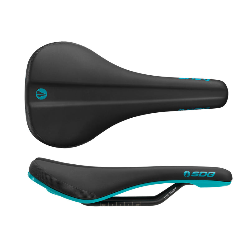 Load image into Gallery viewer, SDG Bel-Air V3 Saddle Lux-Alloy Rails Turquoise