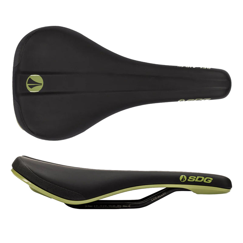 Load image into Gallery viewer, SDG Bel-Air V3 Saddle Lux Rails Matte Black/Olive Green
