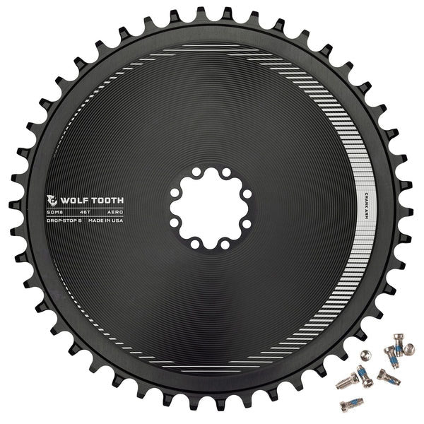 Load image into Gallery viewer, Wolf Tooth Components Aero Chainring 8-Bolt Drop-Stop B 46T Blk