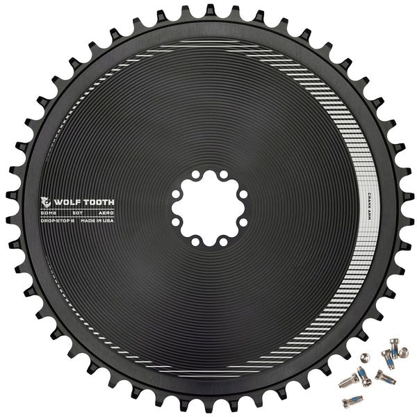 Load image into Gallery viewer, Wolf Tooth Components Aero Chainring 8-Bolt Drop-Stop B 50T Blk