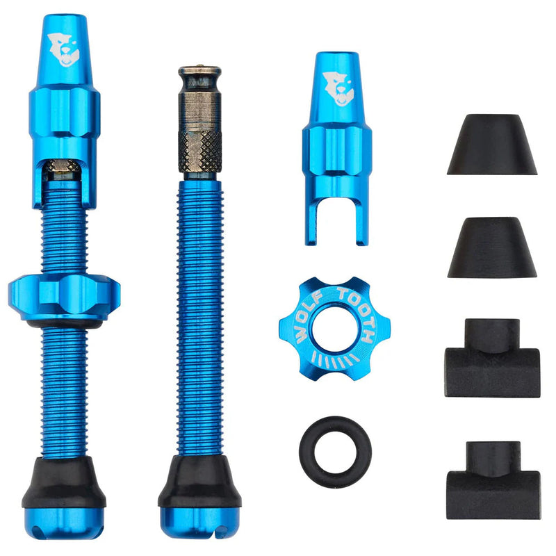 Load image into Gallery viewer, Wolf Tooth Components Tubeless Valve Stem Kit Clik Valve 44mm Blue
