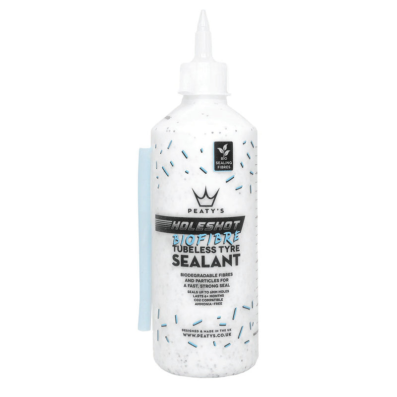 Load image into Gallery viewer, Peaty's Holeshot BioFibre Tubeless Tire Sealant 500ml Each