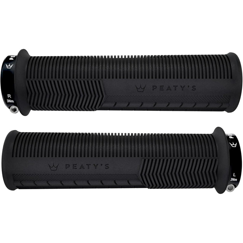 Load image into Gallery viewer, Peaty's Mushroom Thick Lock-On Grips Pair Black