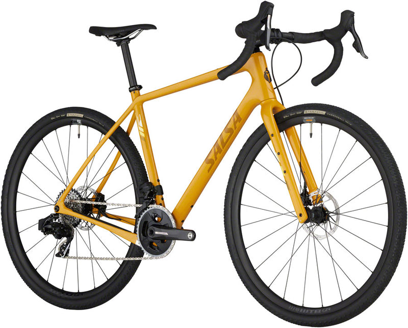 Load image into Gallery viewer, Salsa Warbird C Force AXS Wide Bike - 700c Carbon Mustard Yellow 49cm
