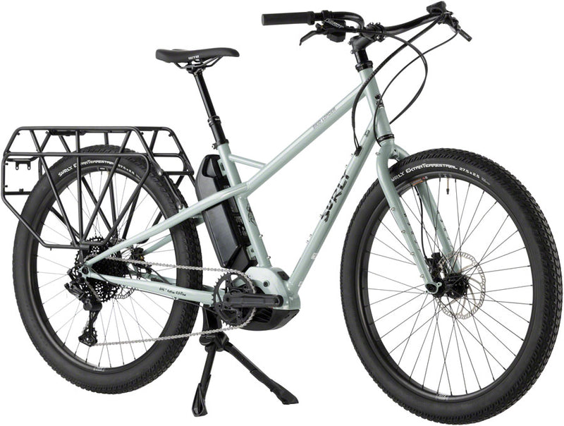 Load image into Gallery viewer, Surly Skid Loader Cargo Ebike - 27.5&quot; Steel Bathwater Gray Small
