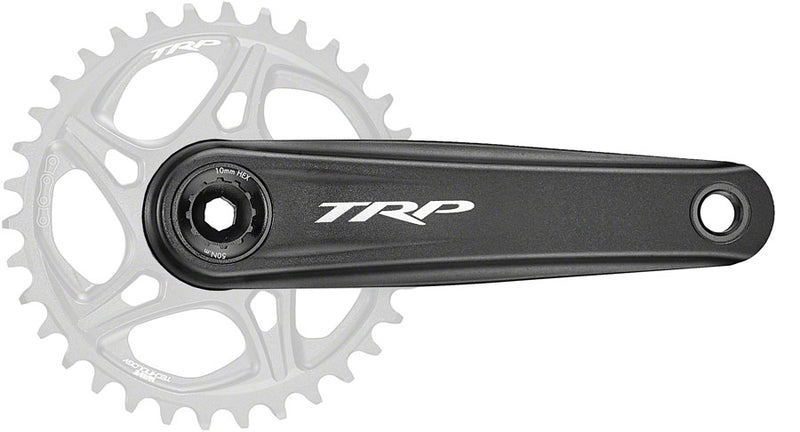 Load image into Gallery viewer, TRP CK-8070 DH Crankset - 165mm 7-Speed For 83mm DH Frame BB DM CINCH Chainring Interface 30mm Spindle Sandblasted BLK
