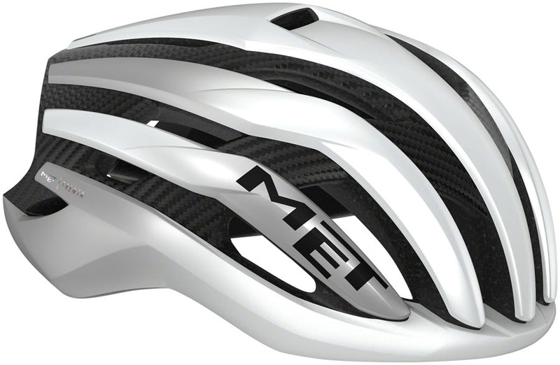 Load image into Gallery viewer, MET Trenta 3K Carbon MIPS Helmet - White/Silver Metallic Matte Medium
