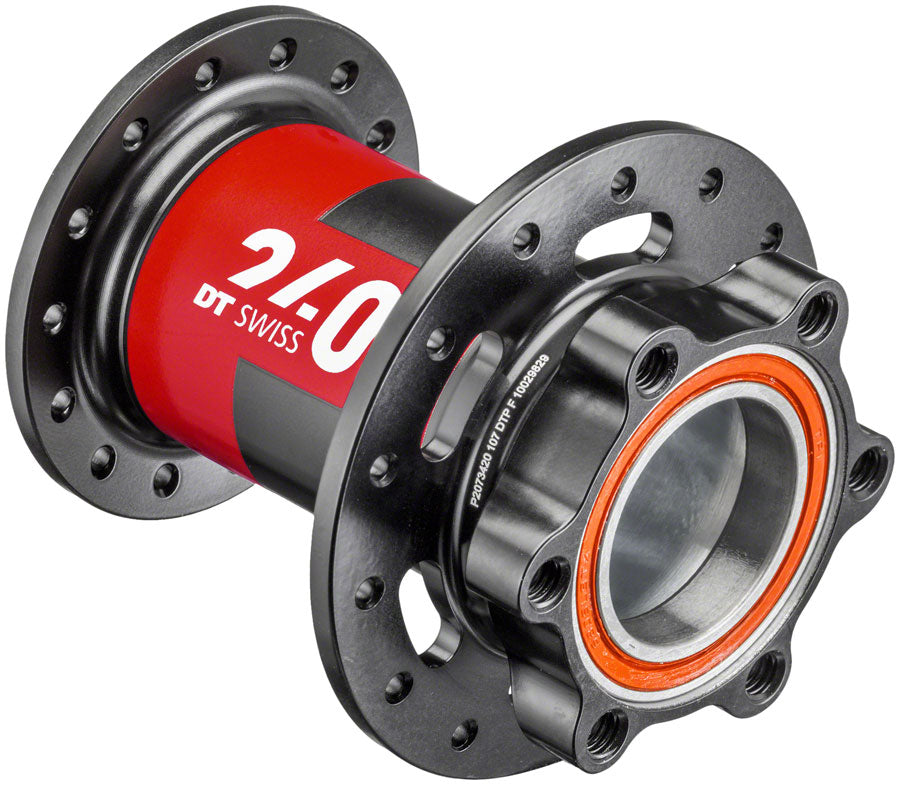 DT Swiss 240 Front Hub - Lefty x 100 6-Bolt Black/Red 28H