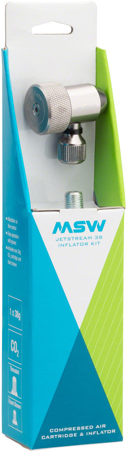 Load image into Gallery viewer, MSW Jetstream Kit Jetstream Adjustable Inflation Head one 38g CO2 cartridge Protective Sleeve
