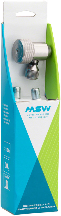 Load image into Gallery viewer, MSW Jetstream 20 CO2 Kit. Includes Inflator head 2 20 Gram CO2 cartridges
