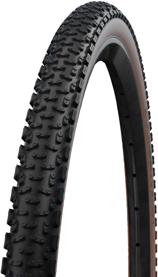 Load image into Gallery viewer, Schwalbe G-One Ultrabite Tire - 700 x 50 Tubeless Folding BLK/Bronze Performance Line Race Guard Addix
