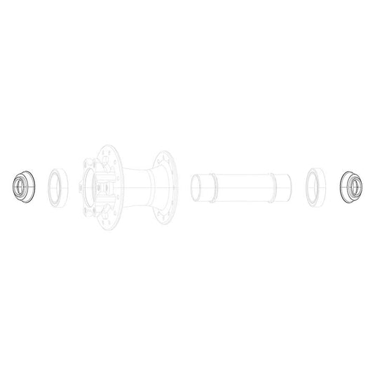 Kit De Roulements SRAM/Zipp X0 RISE 60 ROAM - Paire De Roulements Inox, Neuf