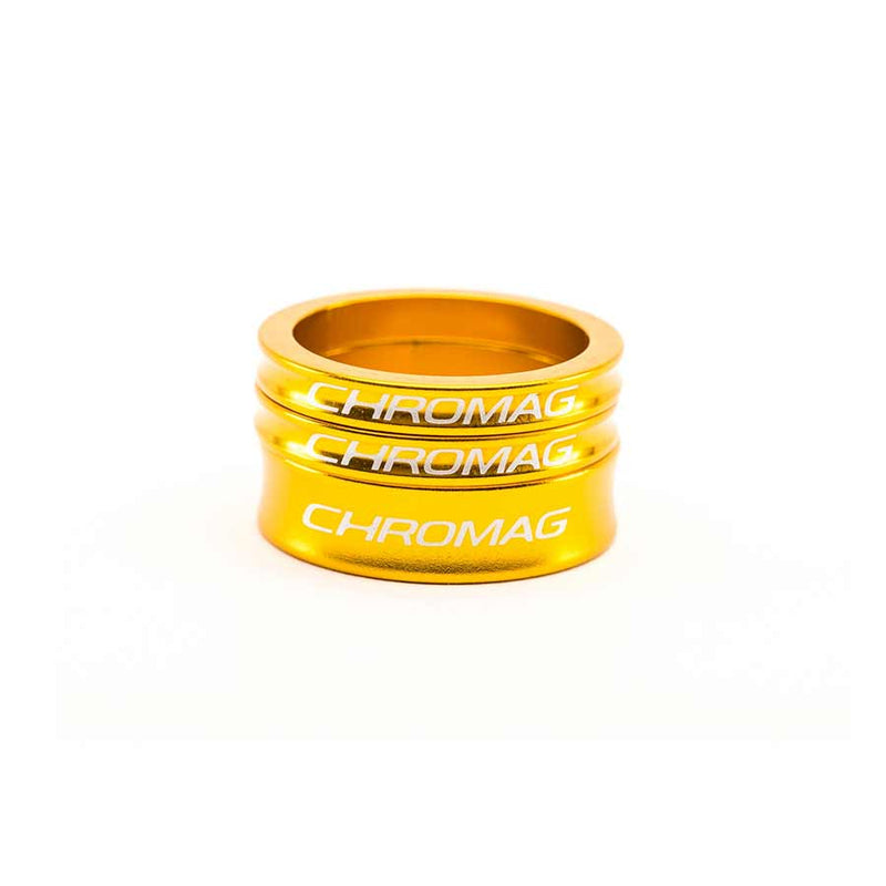 Load image into Gallery viewer, Chromag Spacer Kit Headset Spacer 1-1/8'' Height: Set Aluminum Gold Kit
